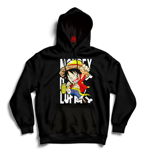 Polera Capucha Manga One Piece Monkey Luffy 004