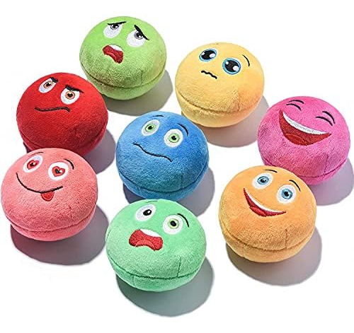 Schitec Squeaky Dog Toys, [8 Unidades] Pelotas De Peluche Su