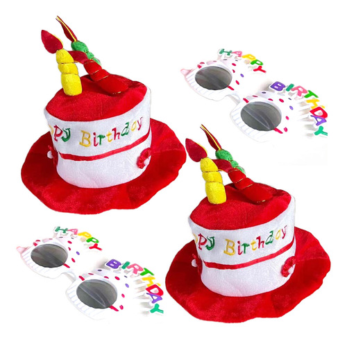 Kit 2 Sombreros Gorro Pastel Velas Cumpleaños Unitalla