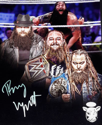 Foto Firmada Bray Wyatt Fiend Wwe Raw Smackdown Autografo