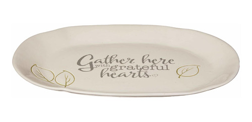 Precious Moments Gather Here Platter, Color Crema/verde