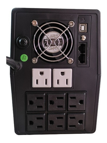 Imagen 3 de 7 de Ups Interactiva Star Tec 2200va/1200w Con 8 Tomas Reguladas