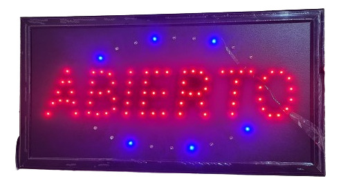 Cartel Led  Abierto  Luminoso De 48 X 25cm