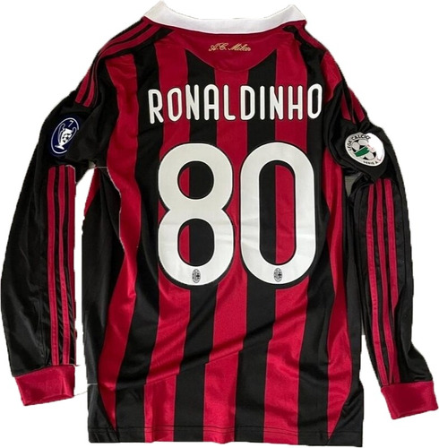 Polera Camiseta Futbol Retro Ac Milan Ronaldinho 2009/2010