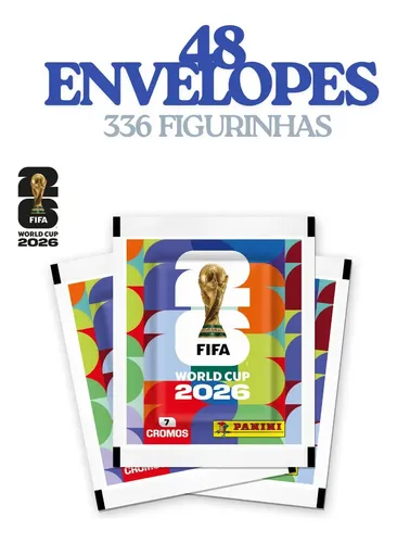 Kit Com 48 Pacotes de Figurinhas Panini Para o Álbum Copa do Mundo FIFA 2026: imagem 3