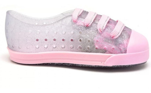Tênis Feminino Pimpolho Colorê Rosa E Transparente 32500e