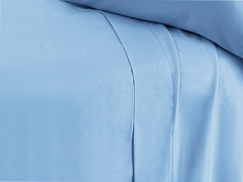 Juego De Sábanas Dormireal Microfibra Azul Plumbago Mat