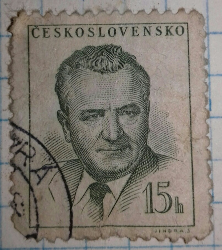 Antiguo Sello Postage  Checoslovaco Ceskoslovensko 15h