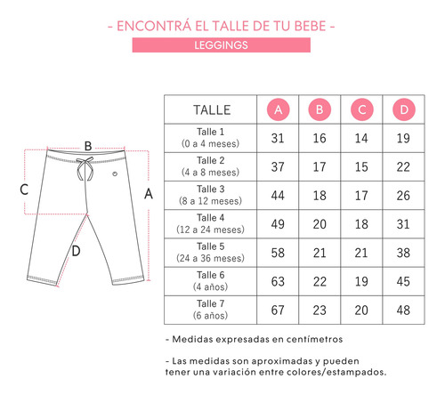 Leggings Termico Amapola Mini Anima Abrigo Bebe Kids Rosa