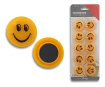 Comprar 10 Imãs Prendedor Magnético Redondo Geladeira Escritório Cor Amarelo
