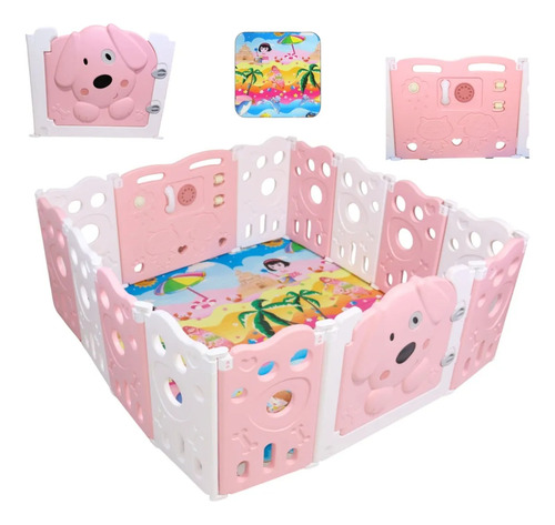 Corral Pvc Bebes Niños Juego Corral O Cerco Modelo Perritos