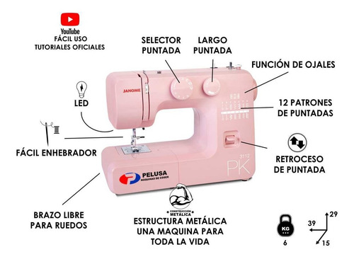 Imagen 3 de 6 de Janome 311 2 Edición Limitada Aniversario Colores A Elegir