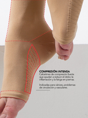 Calcetas Compresión Medias Calcetines Alivia Varices Negras