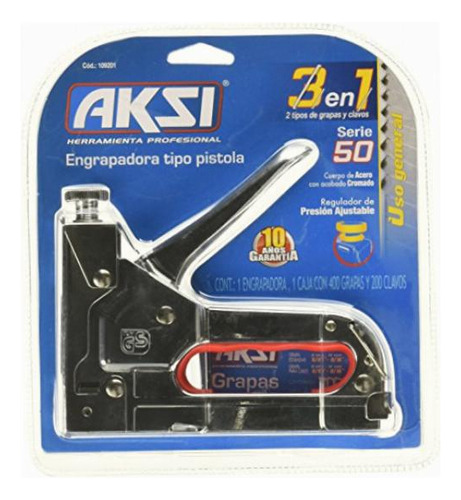 Engrapadora Tipo Pistola T-50 Grapas 1/4 Aksi Modelo 109201