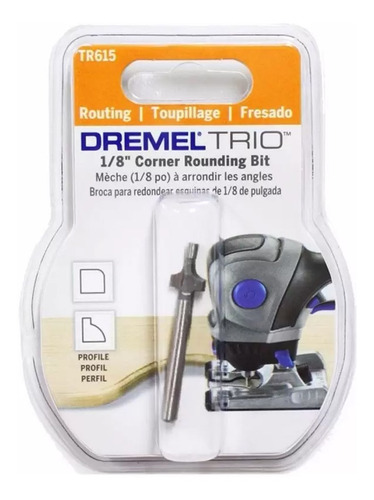 Fresa Para Redondear Esquinas 1/8  Dremel Tr615