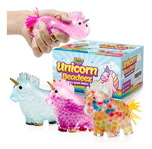 Juego Para Aliviar La Ans Yoya Toys Beadeez Unicorn Squishy
