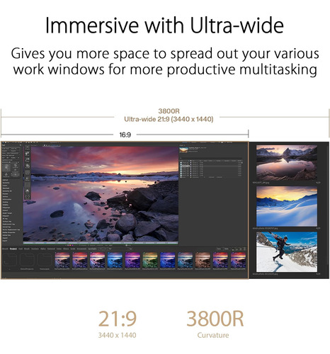 Asus Proart Display Pa34vcnv 34.1 Led Ips Uwqhd Usb-c Curva