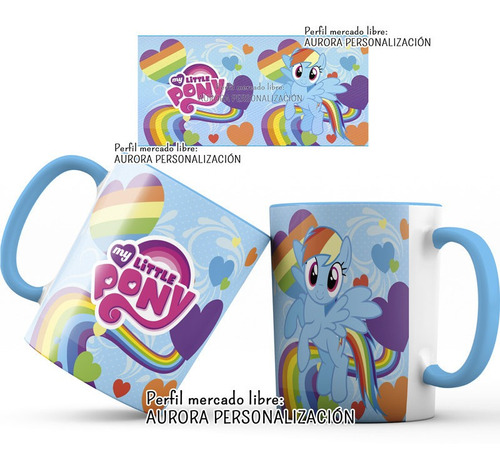 Mug  Taza Oreja Azul My Little Pony Caricatura  Regalo 008