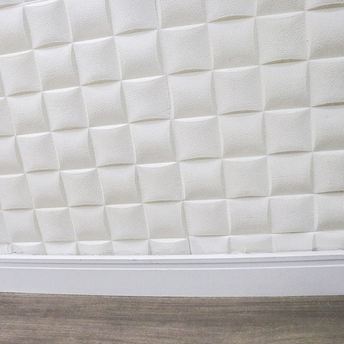 Barras De Rodapé Poliestireno 10cm Frisado Branco Kit C/ 30