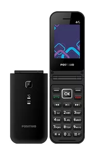 Featurephone Positivo P51 4g Rádio Botão Sos 2 Sim- Preto