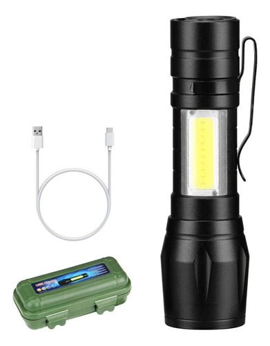 Linterna Tactica Led Militar Recargable Zoom Usb Caza 