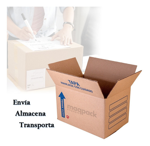 15 Cajas De Cartón Corrugado Para Empaque 32x24x23cms Mp42