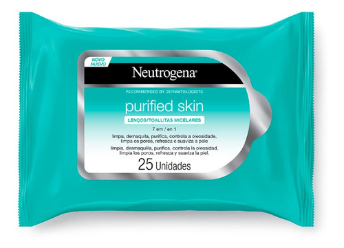 Neutrogena Purified Skin Lenços Micelares C/ 25 Unidades
