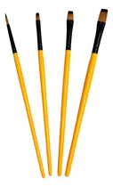 Comprar Set De Pinceles Sintéticos Para Acrílicos Excelente Calidad.