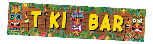 Material De Festa Tiki Bar Banner Festa Havaiana Pano De