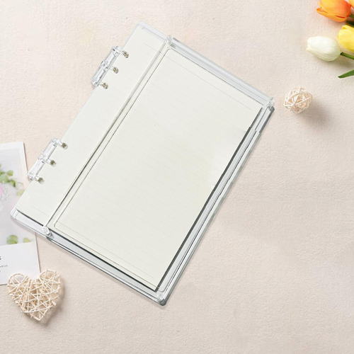 . Cuaderno De Hojas Sueltas, Carpeta Transparente, Claro