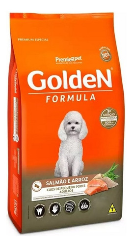 Alimento Golden Para Cachorro Adulto Sabor Salmao E Arroz Em Saco De 1kg