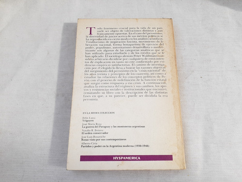 Imagen 2 de 7 de El Peronismo 1943 1955 Peter Waldman Hyspamerica