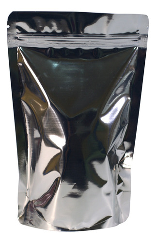 10 Saquinhos Abre Fecha Stand Up Pouch 14x19,5 Metalizado