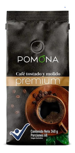 Café Tostado Y Molido 100% Colombiano 340 Gr Pomona 