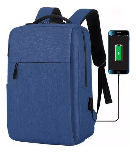 Mochila Porta Notebook Con Usb Bolso Impermeable Anti Robo ©