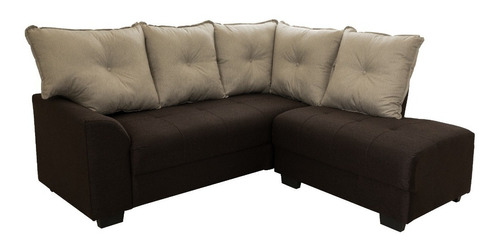 Sofa Esquinero Juego De Living Sillon Marron Dallas