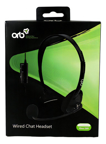 Orb Xbox 360 Wired Headset Black Com Fio, Preto - Xbox 360