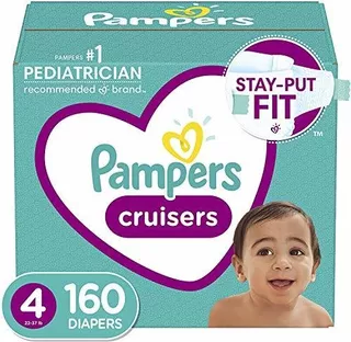 Pañales Tamaño 4, 160 Unidades Pampers Cruisers