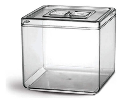 Kit 2 Potes Em Acrílico P/ Granel Cereais Alimentos 6,5l Qua