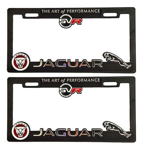  Portaplacas Premium Jaguar Juego 2 Piezas
