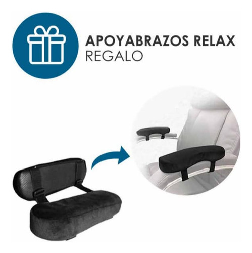 Cojin Lumbar + Coxis Gel Tech 4 Fundas- Regalo Apoyabrazos