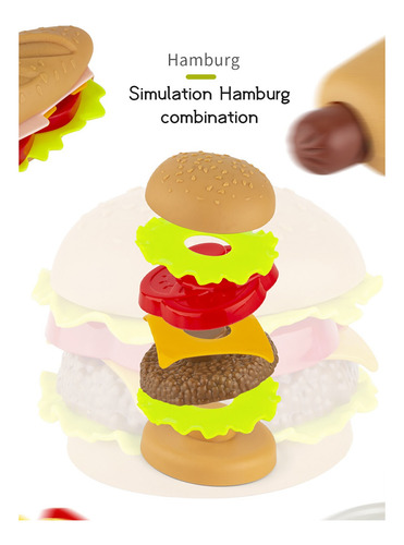 Kids Toys Burger, Juego De 16 Unidades, Juguete De Simulació