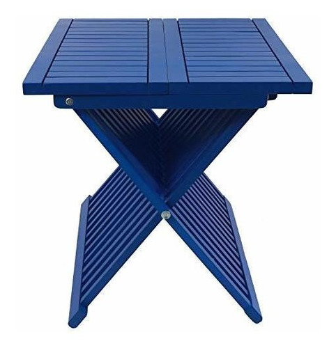 Cava - Décor Therapy Brandon Folding Side Table, Blue