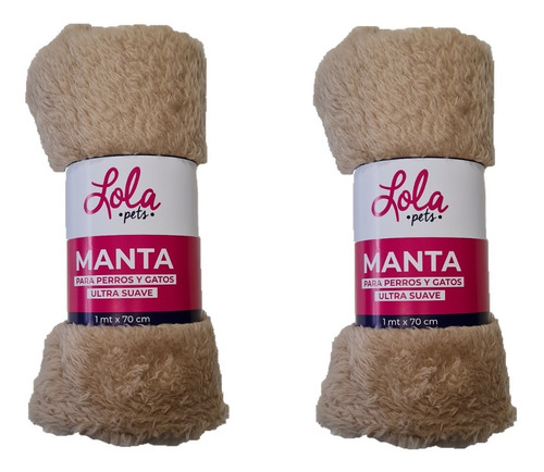 Imagen 2 de 7 de Pack De 2 Mantas Para Perro O Gato Lola Pets Súper Suave