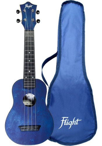 Ukulele Flight Soprano Funda Y Afinador Tus35packblu Msi