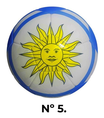 Imagen 3 de 6 de Pelota Futbol Cuero Numero 5 Diseño Uruguay - El Regalón