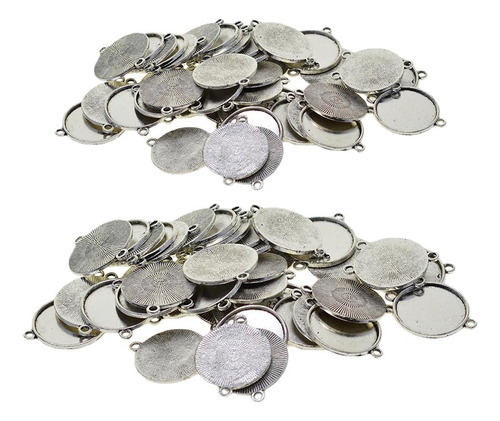 100 Pieces Tibetan Round Blank Bezel 18mm 20mm Cabochon Base