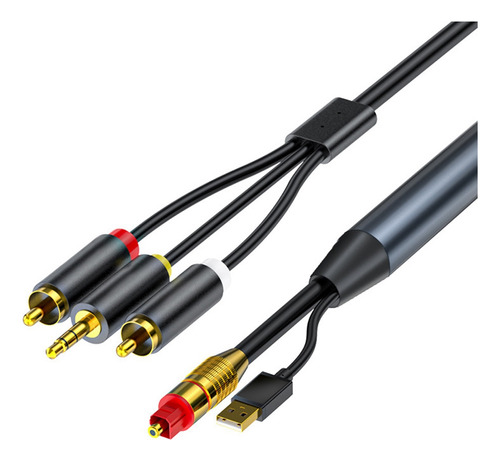 Cable De Conversión De Audio Digital A Analógico, 2 Rca+cone