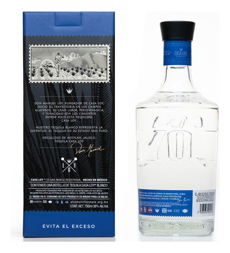 Tequila Casa Loy Blanco 750 Ml