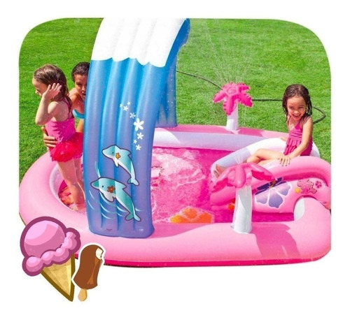 Playcenter Inflable Kitty 211x163x121cm P/niños Intex 